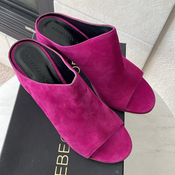 Rebecca Minkoff Suede Pink Selene Heels size 9 - Picture 2 of 5